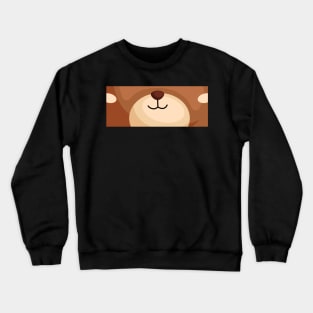 Cute bear face mask for kids Crewneck Sweatshirt